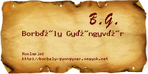 Borbély Gyöngyvér névjegykártya