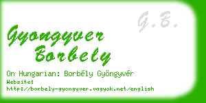 gyongyver borbely business card